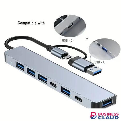 Portable USB-C HUB Type-C Splitter Thunderbolt 3 Dock Laptop Adapter 4 USB Ports SD & TF Card Readers Type-C Port 3.5mm Audio Interchangeable Plugs in 1-laptop-intel-graphics-windows-11