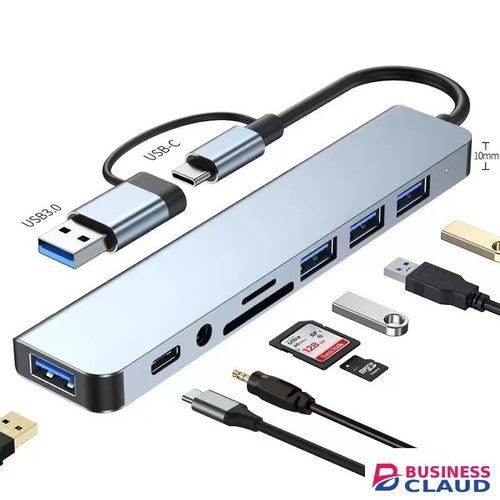 Portable USB-C HUB Type-C Splitter Thunderbolt 3 Dock Laptop Adapter 4 USB Ports SD & TF Card Readers Type-C Port 3.5mm Audio Interchangeable Plugs in 1-laptop-intel-graphics-windows-11