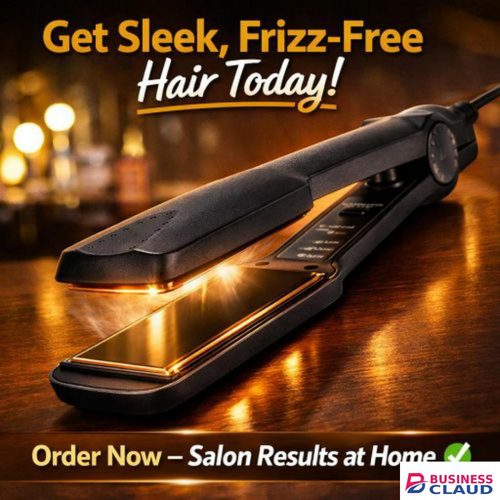 Professional Quality Professional Ceramic Hair Straightener Flat Iron – Fast Heating, Sleek Design, Salon Quality Results Design in 1-electric-hair-straightener-brush-dryer-ceramic-heating-blow-dryer-curling-iro
