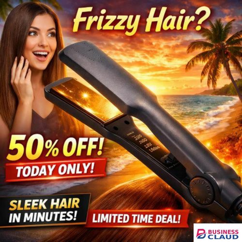 Professional Ceramic Hair Straightener Flat Iron – Fast Heating, Sleek Design, Salon Quality Results