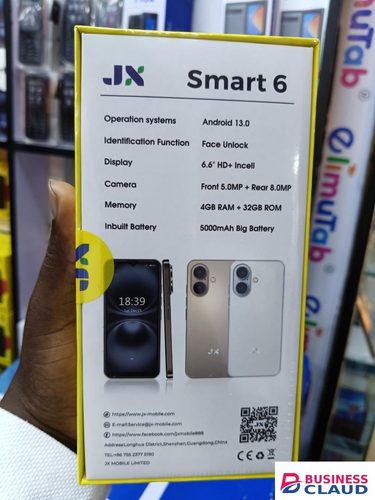 LIMITED TIME OFFER!! JX SMART 6, 32GB STORAGE/ 4GB RAM, 8MP MAIN CAMERA,5000MAH BATTERY, TYPE -C CHARGER, 6.6-INCH DISPLAY, FACE UNLOCK, SIDE FINGERPRINT, DUAL SIMCARD, 12MONTHS WARRANTY Limited time offer in Cables-led-light-flashlight