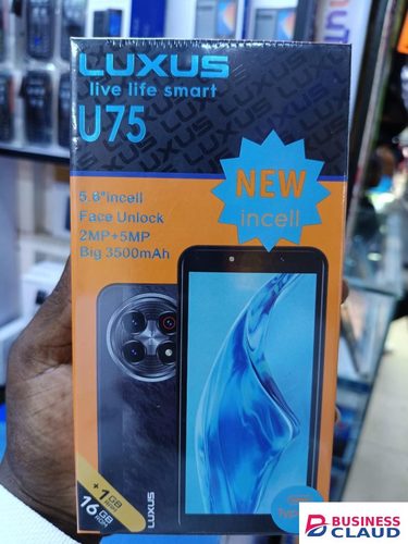 LIMITED TIME OFFER!! LUXUS U75, 16GB STORAGE/ 1GB RAM, 3,500MAH INBUILT BATTERY, 5MP MAIN CAMERA, TYPE -C CHARGER, FACE UNLOCK,5.6-INCH DISPLAY, DUAL SIMCARD, 12MONTHS WARRANTY