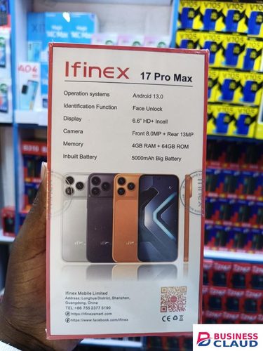 LIMITED TIME OFFER!! IFINEX 17 PRO MAX 4G, 64GB STORAGE / 4GB RAM, 5000MAH INBUILT BATTERY, TYPE-C CHARGER,13MP MAIN CAMERA, 6.6-INCH DISPLAY, ANDROID 13, FACE UNLOCK, DUAL SIMCARD, 12MONTHS WARRANTY Limited time offer in Cables-led-light-flashlight