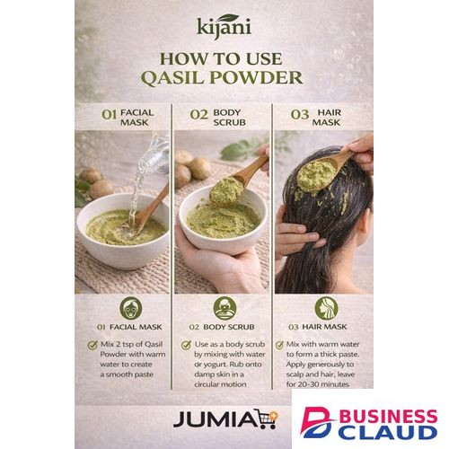 Somali Qasil Powder 100g- 100% Natural, Reduces Acne, Even Skin Tone, Brightens & Glow, Minimizes Skin Pores, Clears Blemishes & Blackheads, Deep Facial Cleansing & Gentle Exfoliant.