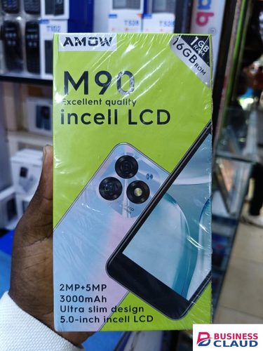 LIMITED TIME OFFER!! AMOW M90, 16GB STORAGE/1GB RAM, 5MP MAIN CAMERA, 3000MAH INBUILT BATTERY, TYPE -C CHARGER, 5.0-INCH DISPLAY, DUAL SIMCARD, 12MONTHS WARRANTY Limited time offer in 4-cable