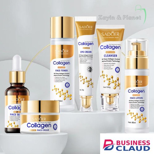 sadoer collagen skincare set, collagen face care set, anti aging skincare set Kenya, collagen beauty kit, face serum cream cleanser set, collagen skin repair set, moisturizing skincare set Kenya,