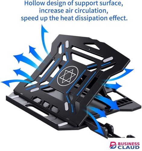 Portable Adjustable Notebook Stand Gaming Laptop Riser Holder – Ergonomic Desktop Mount for Home Office & Gaming Use a solid build and sleek finish make it ideal for both productivity and entertainment setups in 1-selfie-stick-tripod-stand-with-bluetooth-remote-extendable-height-square-ring-light-360-rotating-phone-holder-for-smartphone