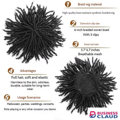6-inch-Unisex Synthetic Braided Hairpieces Designed for African People-Natural Afro Wigs- Natural Permeable Odorless Stable Easy to manage Simple Operation for Daily Use in Kenya-premium-incense-scent