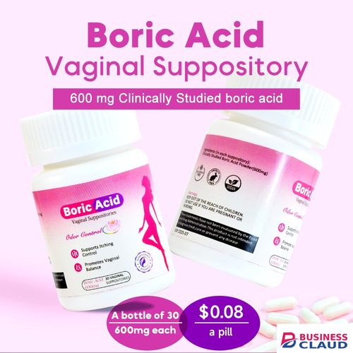 Boric acid vaginal cleansing suppositories 10 suppositories for vaginal balance and supporting itch control in Kenya-premium-incense-scent