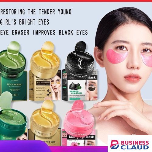 Eye Mask 60 Pcs (30 Pairs), Under Eye Patches for Dark Circles and Puffiness, Avocado Aloe Vera Seaweed Moisturizing Nourishing Eye Treatment Mask, Moisturizing and improving eye skin dryness