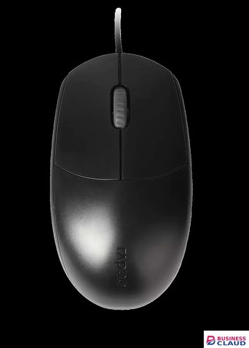 Rapoo N100 Wired Optical Mouse, 1600 DPI Sensor, Ergonomic Design, 3 Buttons Including 2D Non-Slip Scroll Wheel, High Resolution Design in One-printer