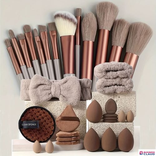 Best-selling 20-piece set, 33-piece set, 35-piece set makeup brushes and makeup tools, facial powder puff combo set