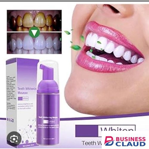 2PCS Lanthome Teeth Whitening Mousse, Refreshing Breath Deep Cleaning Foam Toothpaste Natural Mouth Wash Water, Purple Teeth Whitening Toothpaste Ultra Fine Mousse Foam 2 PCS