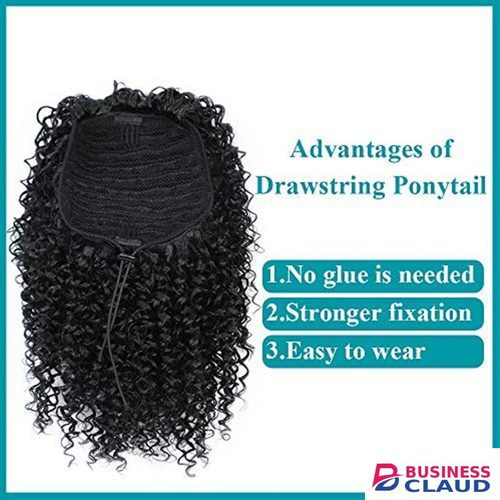 Hot selling African small roll drawstring ponytail Kinky Curly short hair wig ponytail