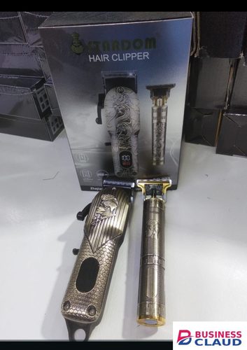 Professional Professional Hair Clipper & Trimmer Set Cordless VGR V-290 Rechargeable Barber Kit Gold Vintage Metal Body with T-Blade Detail Trimmer Stainless Steel Precision Cutting Machine in 1-hot-comb-straightener-electric-hair-straightener-hair-curler-wet-dry-use-hair-flat-irons-hot