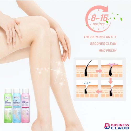 Disaar Hair Removal Spray Foam Advanced Smooth Skin Solution Underarm, Hand, Leg Hair Remover Skin Cleansing Gentle Hair Removal