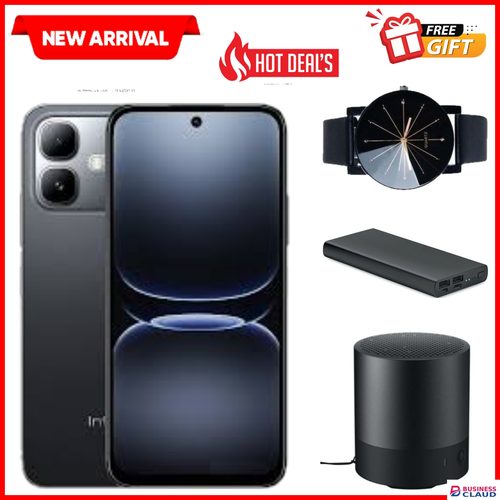 NEW ARRIVAL DEALS!! Infinix Smart 20 128GB+4GB 6.67" 120Hz Display Dual Speakers Dual SIM 4.5G Slim Phone 5200mAh Battery 15W Charging IP64 Fingerprint Lock Android 16 NFC One-Tap AI Smart Phones New Arrival Deals in 4-cable