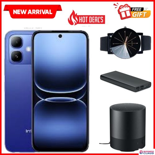NEW ARRIVAL DEALS!! Infinix Smart 20 128GB+4GB 6.67" 120Hz Display Dual Speakers Dual SIM 4.5G Slim Phone 5200mAh Battery 15W Charging IP64 Fingerprint Lock Android 16 NFC One-Tap AI Smart Phones New Arrival Deals in 4-cable