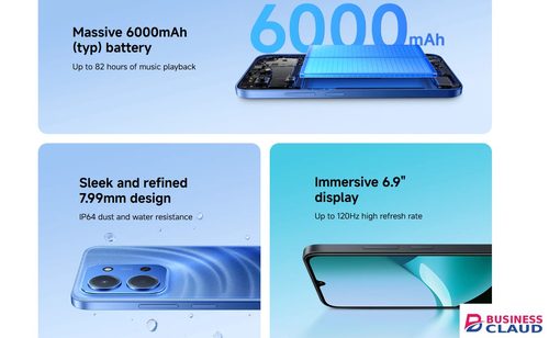 { Special Offer} Redmi 15C Smartphone Display 6.9” 120Hz - 4GB Ram + 128GB Rom Dual SIM, 4G , 6000mAh Battery ,50MP AI dual camera ,33W fast charging ,IP64 ,MediaTek Helio G81-Ultr Special Offer in Cable