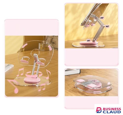 Portable Portable Fold Tablet Holder Universal Phone Plastic Table Stand Support for iphone/ipad/xiaomi/samsung Transparent Holders in Cable