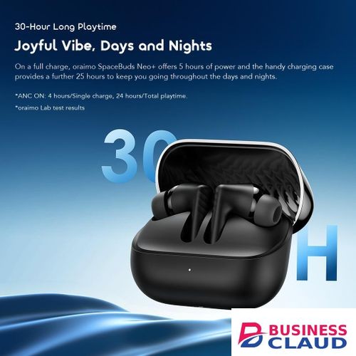 Oraimo SpaceBuds Neo+ OTW-323P Wireless Earbuds ANC Bluetooth 5.4 Sound360 Spatial Audio Deep Bass ENC Calls 30H Battery Gaming Earphones Kenya in Cable