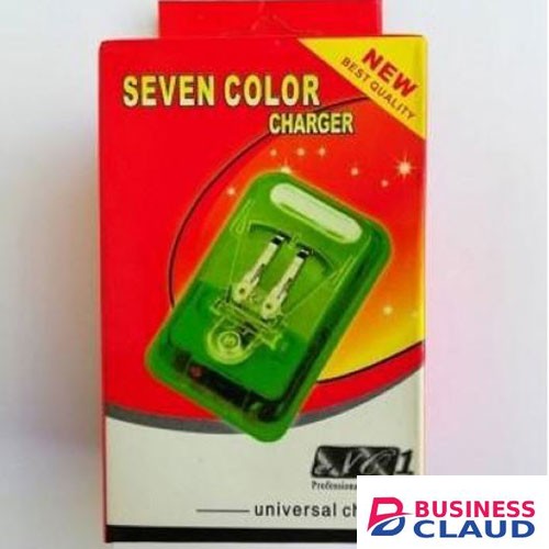 OFFER!! Seven Colour Universal Mobile Phone Battery Charger Seven Color Charger Multi Color LED Universal Battery Charging Clip Portable External Battery Charger for Smartphone Rechargeable Batteries. Offer in Cable