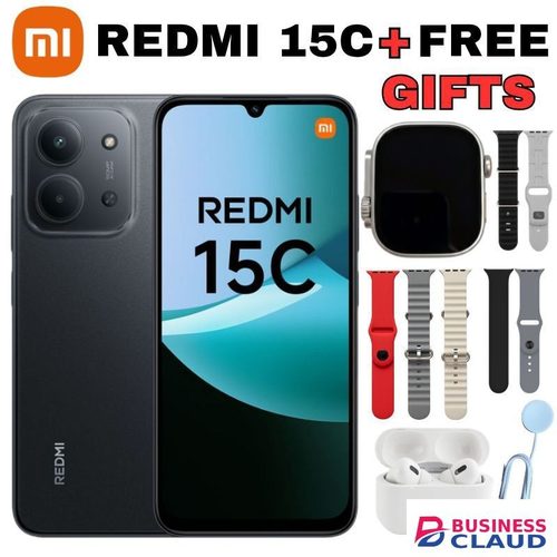 Redmi 15C 256GB ROM + 8GB RAM 6.9 Inch 120Hz HD+ Display 50MP Dual AI Camera 6000mAh Battery 18W Fast Charging Helio G81 Ultra Smartphone Android 15 HyperOS Phone Best Price in Usb-c-cable