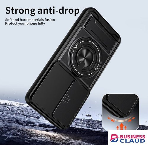 Luxury Slide Camera Lens Case Protective Cover for Vivo Y21D Magnetic Kickstand Phone Case