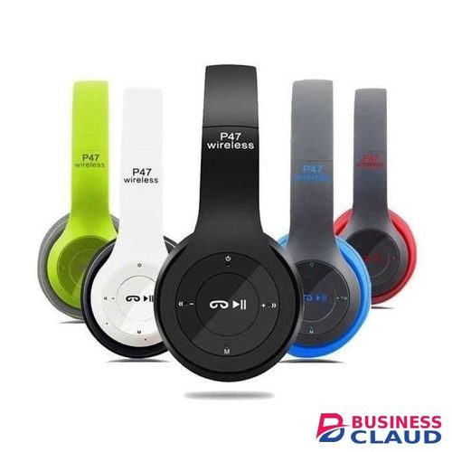 P47 Super Bass 5.1 Wireless Over-Ear Headphones | Bluetooth 5.0 | Deep Bass | TF Card & FM Radio | LED Lights | Volume Control | Built-In Microphone | Foldable Design in Cable