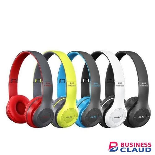 P47 Super Bass 5.1 Wireless Over-Ear Headphones | Bluetooth 5.0 | Deep Bass | TF Card & FM Radio | LED Lights | Volume Control | Built-In Microphone | Foldable Design in Cable