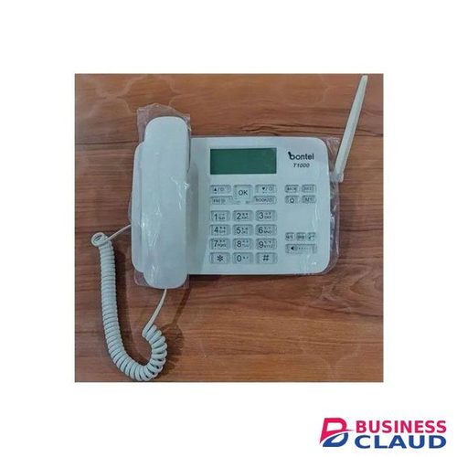 DISCOUNT DEALS!! BONTEL T1000 Wireless Landline Desktop Phone - 3000mAh Big Battery, Dual SIM, LCD Display, High Capacity Phone Book, SMS functionality, Ring Tone Options - Desktop Phones