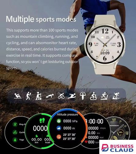2026 Smart Watch Classic Men's and Women's Watch 1.32-inch HD Screen Message Alert Bluetooth Call Heart Rate Fitness Sports Smartwatch 2026 in Cable