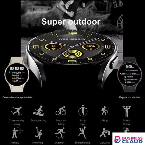 2026 Smart Watch Classic Men's and Women's Watch 1.32-inch HD Screen Message Alert Bluetooth Call Heart Rate Fitness Sports Smartwatch 2026 in Cable