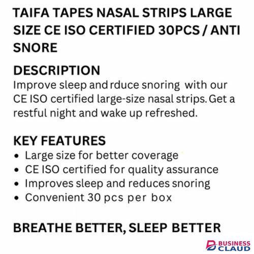 Breathe Healthy Breathe™ Nasal Strips - 30PCS Large Size - Anti-Snoring, Sleep Aid & Congestion Relief - CE ISO Certified