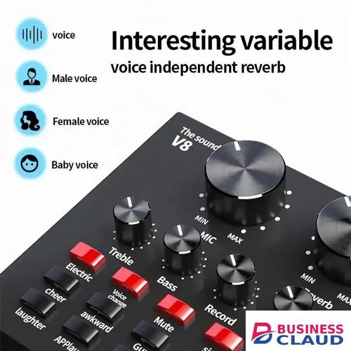 Professional BM800 USB Condenser Microphone With V8 Mixer | Noise Cancellation Studio Mic Kit for Podcast, Singing, Livestream, Gaming, Broadcasting & Audio Recording in Speaker-lights