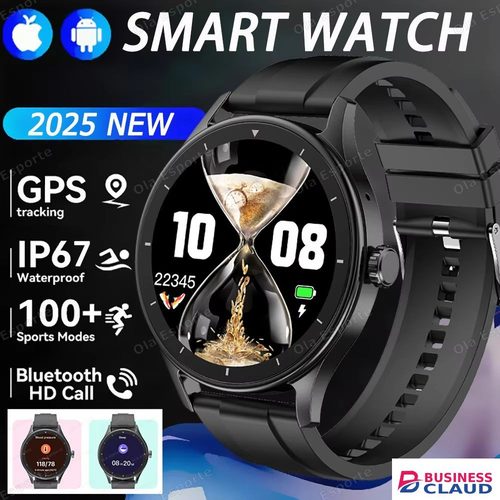 New Bluetooth Smart Watch Men Full Touch Screen Sports Fitness Health Monitor Voice Call Waterproof SmartWatch For Android IOS