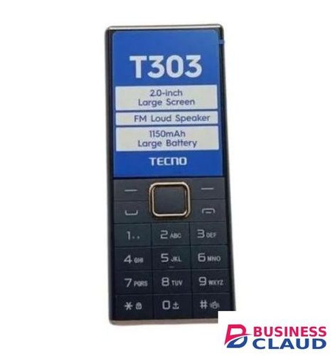 ORIGINAL TECNO T304 2.0 INCHE LARGE SCREEN, FM RADIO, 1150mAh Battery, TYPE-C Charger, Dual SIM, Featured Phones