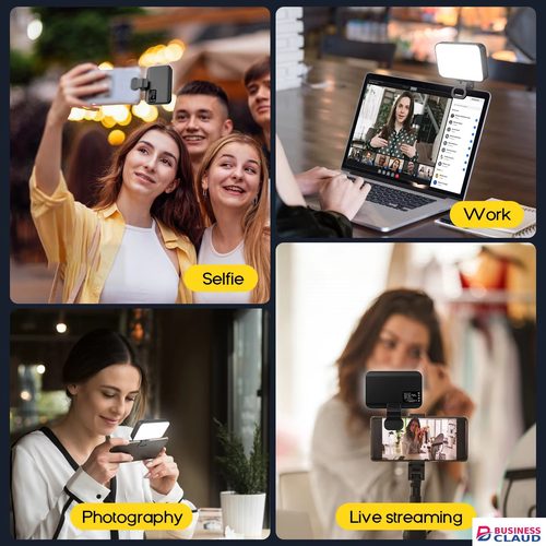 Professional Professional Photography Lighting Rechargeable Clip On Video Light Adjustable for Phone iPhone iPad Laptop Camera Vlog YouTube in Cable
