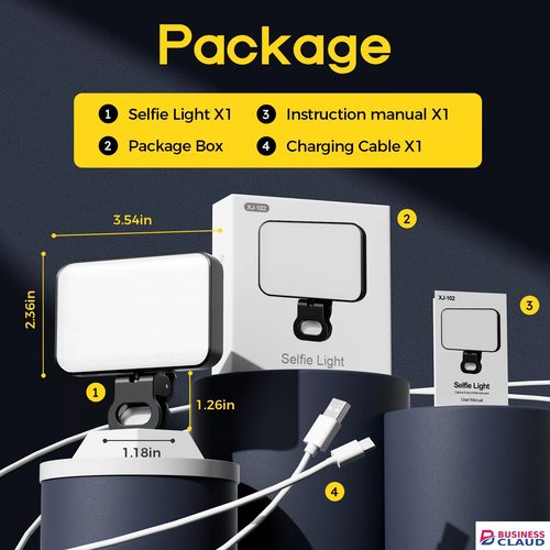 Professional Professional Photography Lighting Rechargeable Clip On Video Light Adjustable for Phone iPhone iPad Laptop Camera Vlog YouTube in Cable