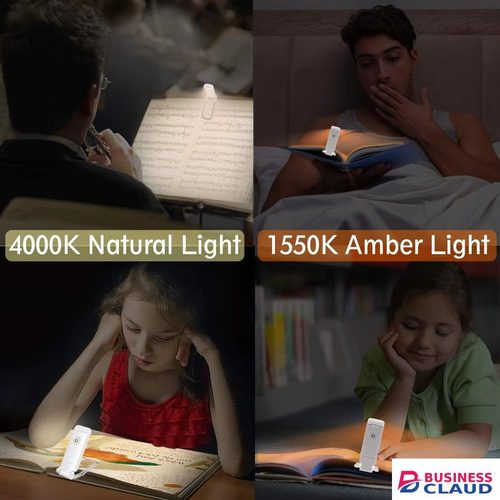 Mini Light Reading Clip Light LED Small Night Light USB Charging Adjustable Brightness Eye Protection Portable in Cable