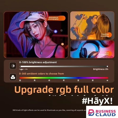 Professional Portable Professional Rechargeable Clip On Phone Ring Light for Selfies Live Streaming Photography Portable LED Fill Light in 4-cable