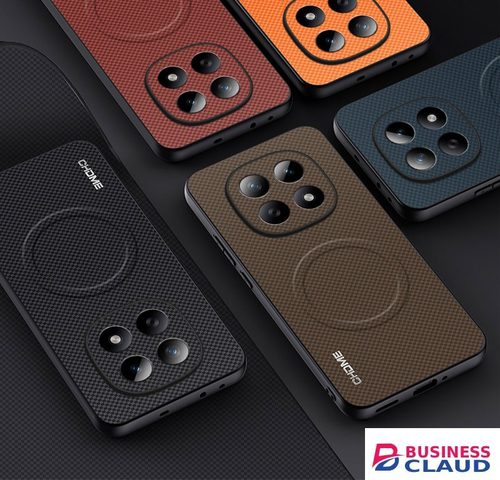 Luxury Luxury Business Phone Case for Xiaomi Redmi Note 15 4G (6.77" inch) , Magnetic Leather All-inclusive Back Cover in Cables-led-light-flashlight