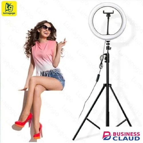 Generic Ring Light Tripod 10 Inch for Selfie, Makeup, and Studio Supplementary Lighting with 2.1M Tripod Stand, Adjustable LED Ring Light Setup for Video Recording, Live Streaming, and Photography