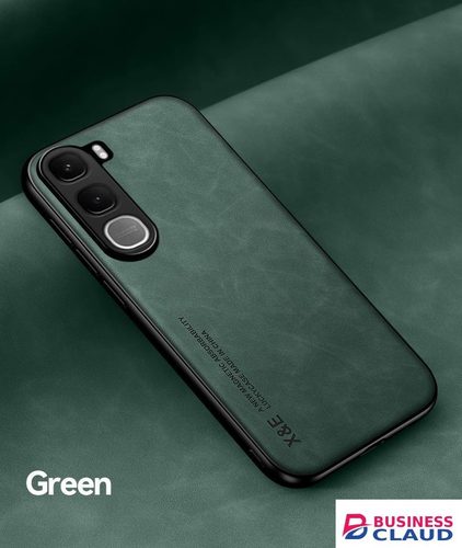 Luxury Luxury Business Retro Leather Phone Case For Vivo Y21D , Shockproof Fall prevention Protective Case in Cable