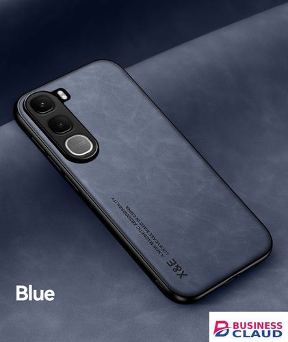 Luxury Luxury Business Retro Leather Phone Case For Vivo Y21D , Shockproof Fall prevention Protective Case in Cable