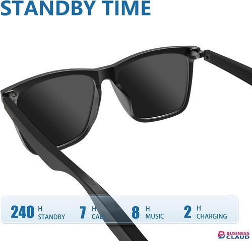 AIRMARS SG8 Smart Glasses for Men and Women with Speaker, Bluetooth Sunglasses with Outdoor UV Protection, Smart Sunglasses Bluetooth 5.4 Support Voice Assistant/Android/Mac/PC in 4-cable