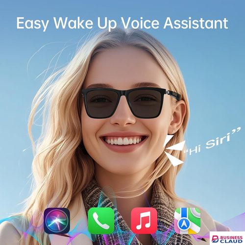 AIRMARS SG8 Smart Glasses for Men and Women with Speaker, Bluetooth Sunglasses with Outdoor UV Protection, Smart Sunglasses Bluetooth 5.4 Support Voice Assistant/Android/Mac/PC in 4-cable