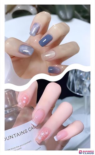 New 24pcs False Nails Set - Reusable Stick-On Nail Tips with Jelly Stickers, Full Coverage, Easy Application, Long-Lasting