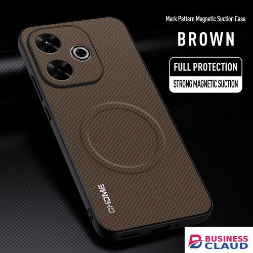 Luxury Luxury Business Phone Case for Xiaomi Redmi 13, Magnetic Leather All-inclusive Back Cover in Cables-led-light-flashlight