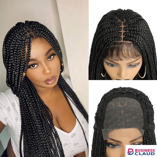 Cheap cheap braided frontal wigs with pure human baby hairs as shown in the picture in The-picture